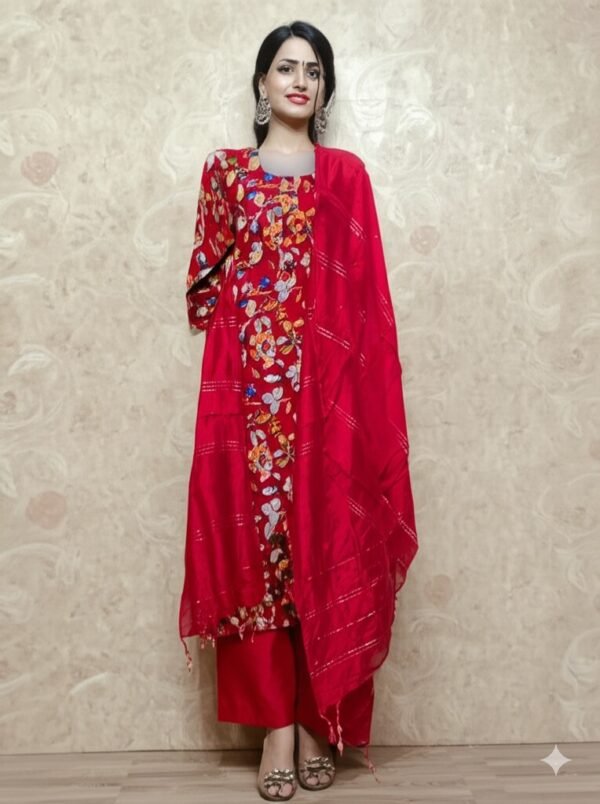 Elegant Printed Suit in Heavy Rayon – Perfect for Every Occasion