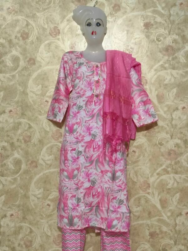Heavy Cotton Round Neck 3-Piece Suit – Perfect for All Occasions - Image 3
