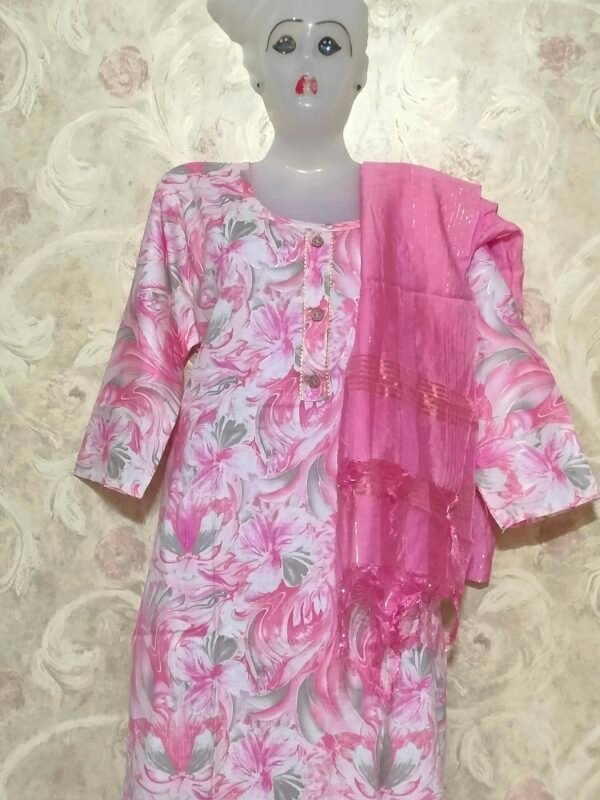 Heavy Cotton Round Neck 3-Piece Suit – Perfect for All Occasions - Image 2