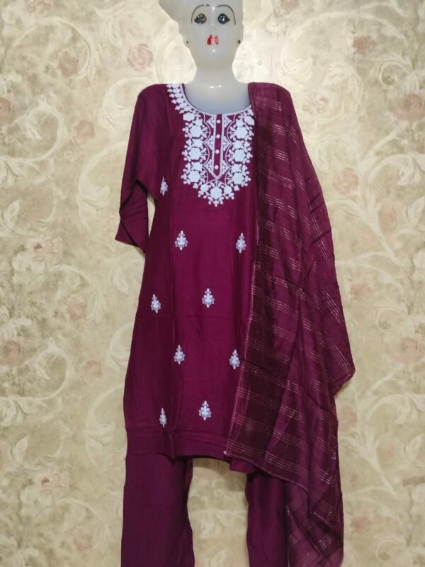 Heavy Rayon Printed 3-Piece Suit – Available in Gorgeous Shades - Image 3