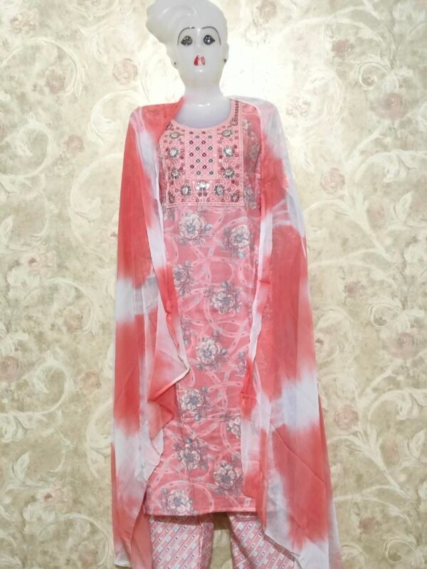 Stylish Round Neck Suit with Elegant Heavy Rayon 3-Piece Suit – Style & Comfort for Every Occasion& Pajama – XL Size - Image 4
