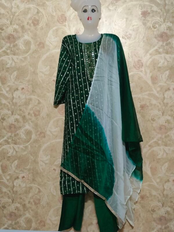Stylish Round Neck Cotton Suit with Dupatta & Pajama – XXL & XXXL - Image 4