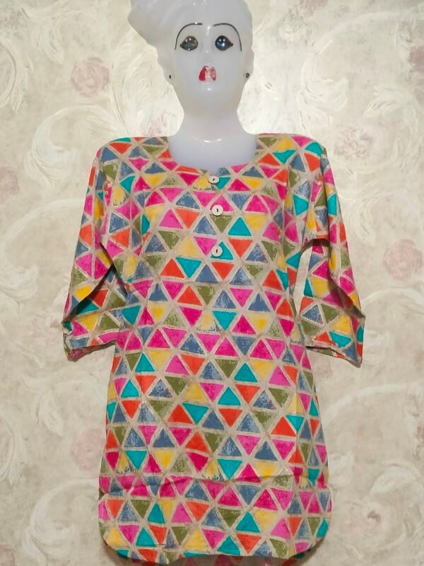 Stylish & Comfortable Short Kurti for Women – L Size -multi color - Image 3