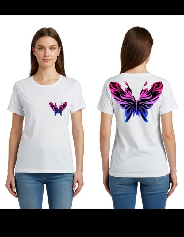 Girl's Heavy Polymer Cotton T-Shirt | It Time to Fly 5 | White | Round Neck | Half Sleeve | Sizes XS-XXXL