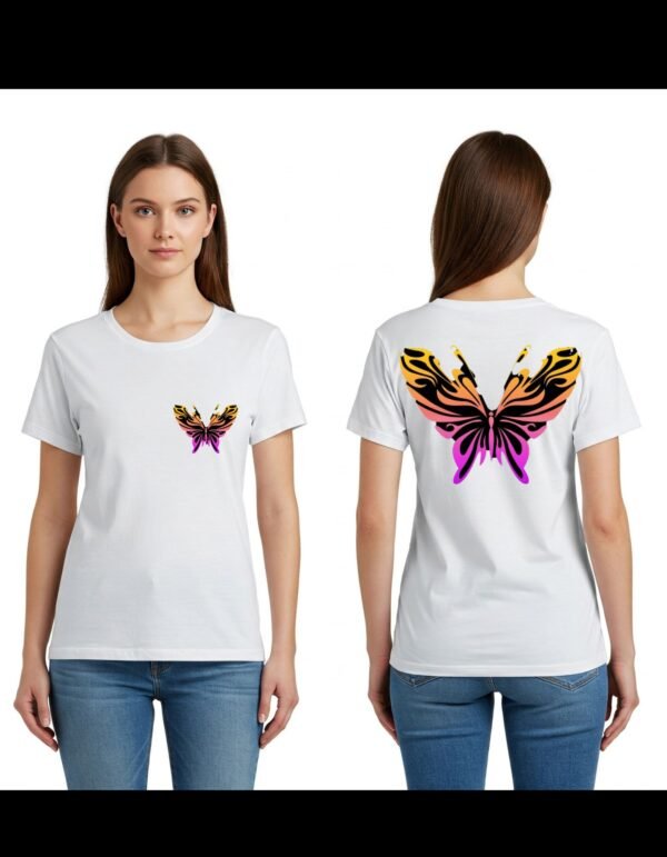 Girl's Heavy Polymer Cotton T-Shirt | It Time to Fly1 | White | Round Neck | Half Sleeve | Sizes XS-XXXL