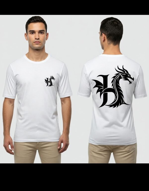 Boy's Heavy Polymer Cotton T-Shirt | Bear | Dragon H | Half Sleeve | Sizes XS-XXXL