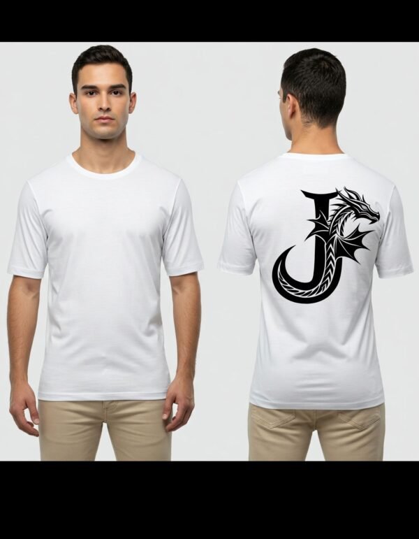 Complete Pack of 3 T-shirt | Men's Heavy Polymer Cotton T-Shirt | J Name tshirt | Round Neck | Half Sleeve | Sizes XS-XXXL