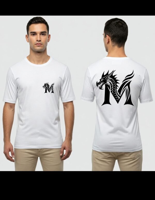 Boy's Heavy Polymer Cotton T-Shirt | Dragon M | On fire | Half Sleeve | Sizes XS-XXXL