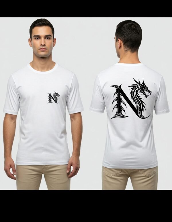 Boy's Heavy Polymer Cotton T-Shirt | Dragon N | On fire | Half Sleeve | Sizes XS-XXXL