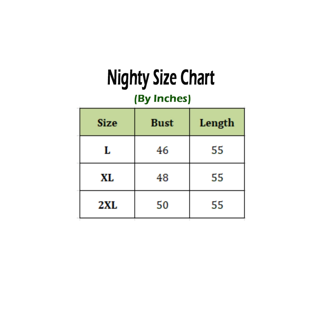 Generic Women's Cotton Printed Maxi Nighty (Grey) - Image 2