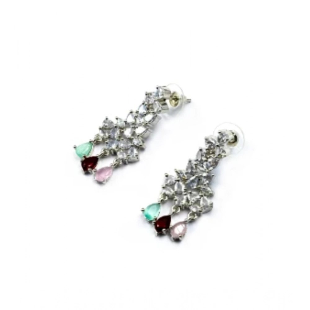 Generic Women's Brass Silver Plated Necklace set (Multicolor) - Image 5