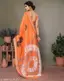 fancy designer cotton linen saree - Image 5