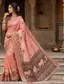 Dola Silk Jacquard Border Daily Wear Flower Printed Saree with Blouse Piece - Image 6