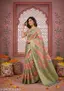 Rekha Maniyar Women's Mehendi Silk Cotton Woven Tie & Dye Style Printed Saree With Blouse Piece - Image 6