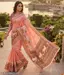 Dola Silk Jacquard Border Daily Wear Flower Printed Saree with Blouse Piece - Image 8