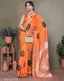 fancy designer cotton linen saree - Image 4